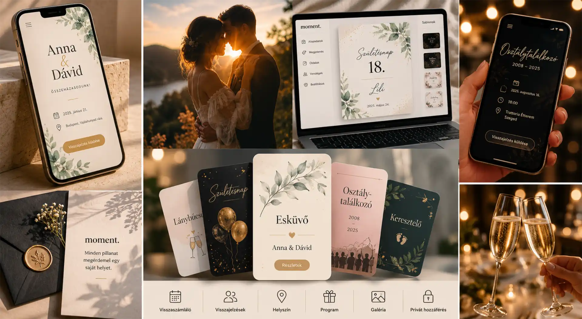 Moment – prémium digitális meghívó